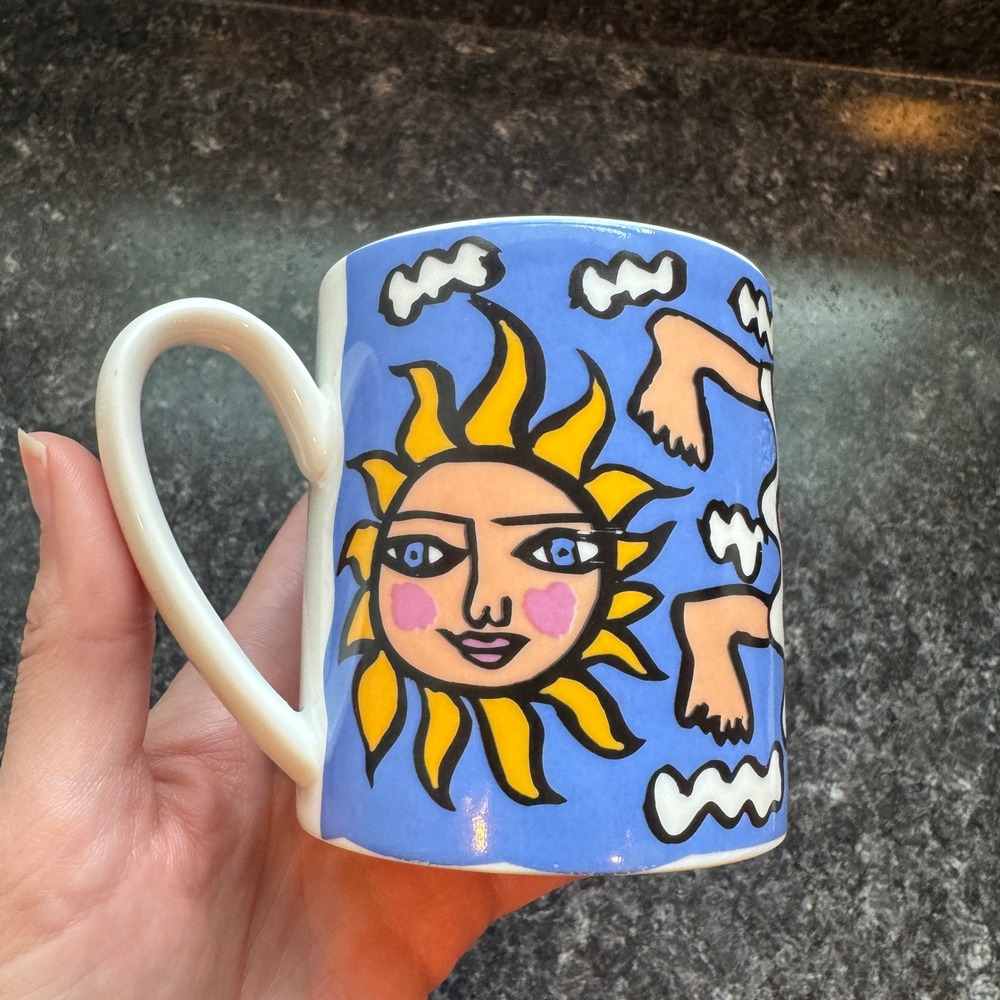 Australian Fine China Angel Mug R. Cool Illustration Porcelain Sun Celesteial